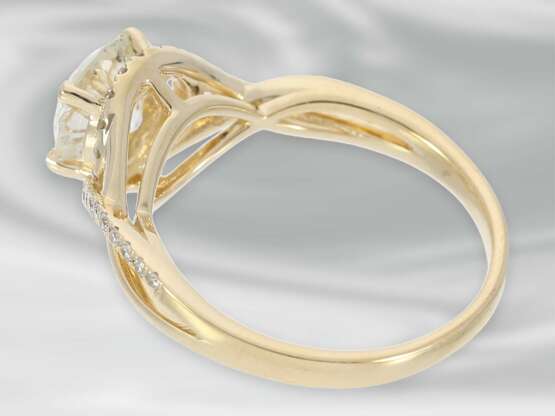 Ring: attraktiver Solitärring mit Altschliffdiamant, ca. 1,5ct, 14K Gold - photo 3