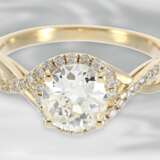 Ring: attraktiver Solitärring mit Altschliffdiamant, ca. 1,5ct, 14K Gold - photo 4