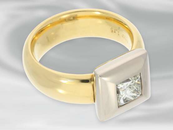 Ring: massiver, hochwertiger 18K Diamant-Solitärring, 1,15ct - фото 2
