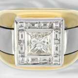Ring: schwerer und massiver, äußerst hochwertiger und ehemals sehr teurer Diamant-Goldschmiedering, ca. 2,33ct, ungetragen! - photo 2