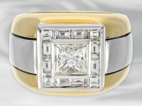 Ring: schwerer und massiver, äußerst hochwertiger und ehemals sehr teurer Diamant-Goldschmiedering, ca. 2,33ct, ungetragen! - Foto 2
