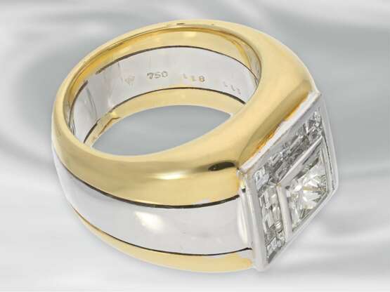 Ring: schwerer und massiver, äußerst hochwertiger und ehemals sehr teurer Diamant-Goldschmiedering, ca. 2,33ct, ungetragen! - photo 3