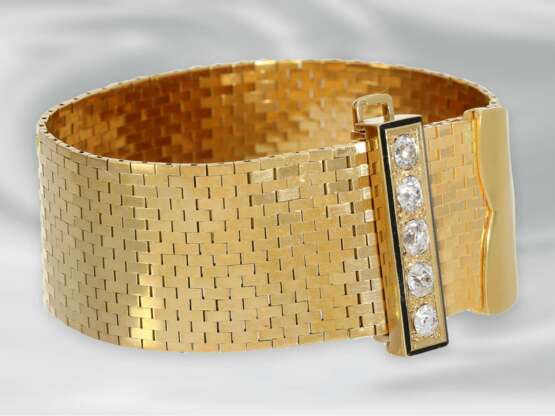 Armband: Van Cleef & Arpels, luxuriöses vintage Goldarmband "Ludo" mit Diamanten, ca. 2ct, ca. 1940er Jahre - photo 1