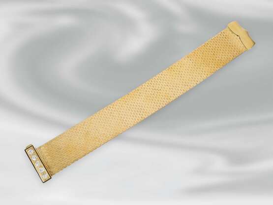 Armband: Van Cleef & Arpels, luxuriöses vintage Goldarmband "Ludo" mit Diamanten, ca. 2ct, ca. 1940er Jahre - photo 2