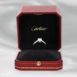 Ring: sehr hochwertiger Platin Solitär-Ring aus dem Hause Cartier, feiner Brillantbesatz, Mittelstein 1,31ct, mit Box & Papieren - Foto 5