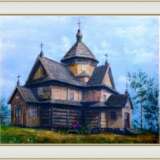 “The old Church” Canvas Oil paint Realist Landscape painting 2018 - photo 3