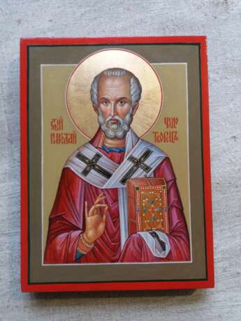 “The icon of Saint Nicholas Bishop of Myra. Nicolas Of Myra.” Wood Tempera Renaissance 2019 - photo 1