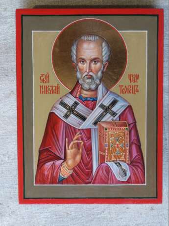 “The icon of Saint Nicholas Bishop of Myra. Nicolas Of Myra.” Wood Tempera Renaissance 2019 - photo 5