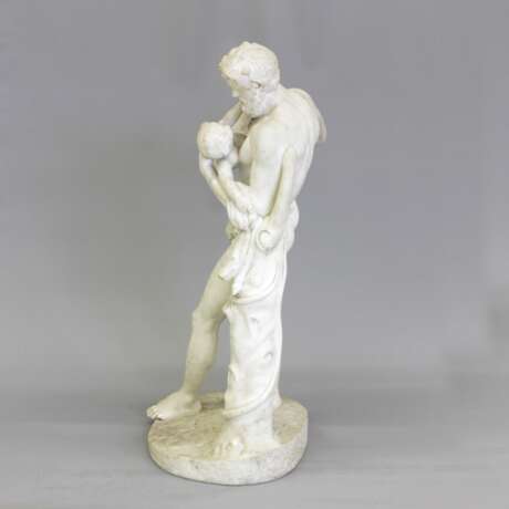 ITALIENISCHER BILDHAUER DES 19. Jahrhundert, "Silen mit Kind Dionysos (Bacchus)" - photo 3