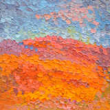 „Rote Steppe“ Leinwand Ölfarbe Abstractionismus Landschaftsmalerei 2014 - Foto 1