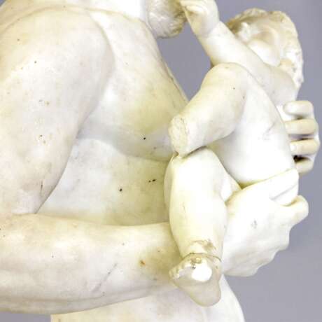ITALIENISCHER BILDHAUER DES 19. Jahrhundert, "Silen mit Kind Dionysos (Bacchus)" - photo 5