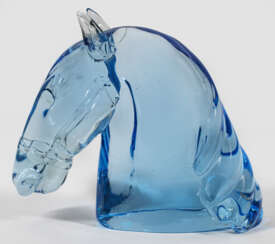 Pferdekopf-Glasskulptur