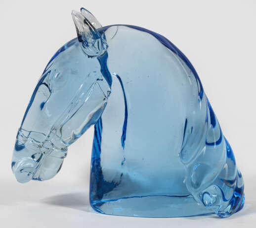 Pferdekopf-Glasskulptur - photo 1