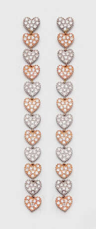 Paar extravagante Diamant-Ohrgehänge - Foto 1