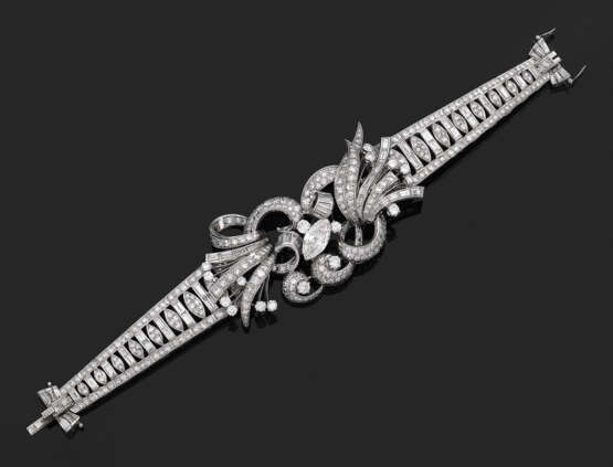 Glamouröses Diamantarmband aus den 30er Jahren - photo 1