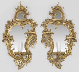 Paar Spiegelappliken im Rokoko-Stil
