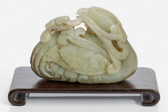 Große Jade-Figur eines Phönix - Foto 1