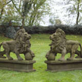 Paar Löwen als Gartenskulpturen - Foto 1