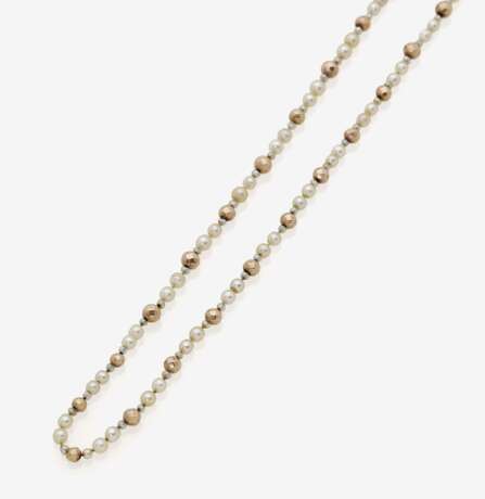 Perlenkette mit Goldkugeln - Foto 1