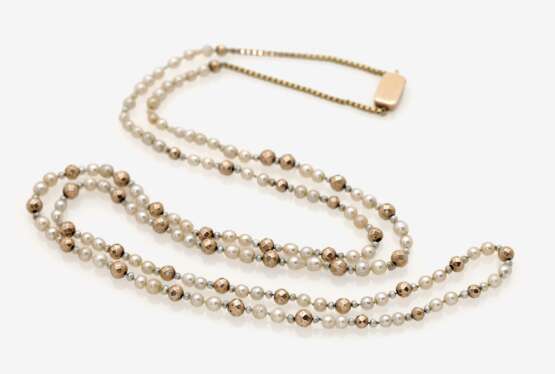 Perlenkette mit Goldkugeln - photo 3
