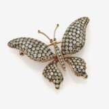 Schmetterlingsbrosche mit champagnerfarbenen Brillanten - Foto 1