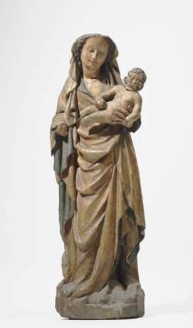 Süddeutsch, um 1420/30 . Maria mit Kind - Foto 1
