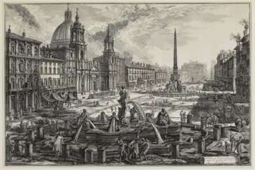 Veduta di Piazza Navona sopra le rovine del Circo Agonale 