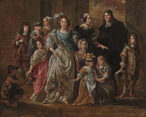 Niederlande. Niederlande, Mitte 17. Jahrhundert. Familienbildnis - Foto 1