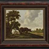 Kobell, второго января 1778 Делфшавен - 1814 Амстердам. Kobell, Ян II . Zwei Rinder auf der Weide - фото 2