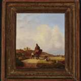 Deutsch. Deutsch, um 1837 . Reiter in hügeliger Landschaft Begegnung mit einem um Almosen bittenden Hirten - Foto 2