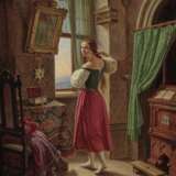 Кольбе (Карл-Вильгельм Кольбе d. Дж., 1781, Берлин - 1853 продает, ?), З.. Кольбе, С.. Junge Frau am Fenster - фото 1