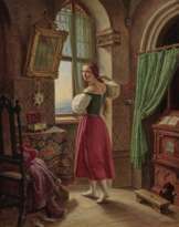 Junge Frau am Fenster