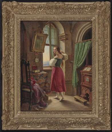 Кольбе (Карл-Вильгельм Кольбе d. Дж., 1781, Берлин - 1853 продает, ?), З.. Кольбе, С.. Junge Frau am Fenster - фото 2