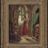 Кольбе (Карл-Вильгельм Кольбе d. Дж., 1781, Берлин - 1853 продает, ?), З.. Кольбе, С.. Junge Frau am Fenster - фото 2