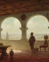 Landshut - Blick vom Söller der Burg Trausnitz Im Rundbogen 