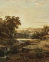 Südliche Landschaft mit Wasserfall