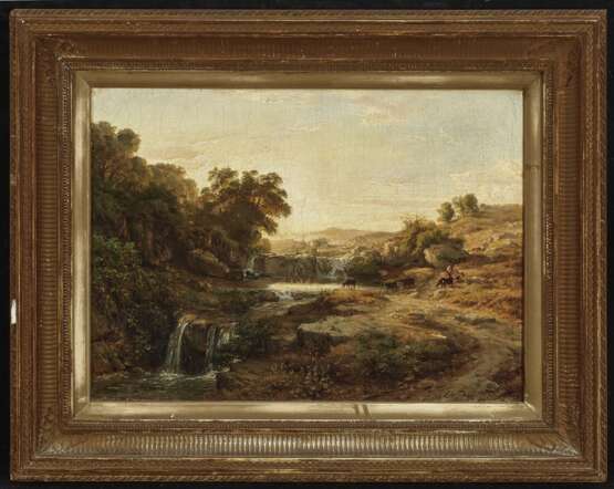 Pose, Edouard Guillaume 1812 Düsseldorf - 1878 Frankfurt am Main. Pose, Wilhelm Eduard. Südliche Landschaft mit Wasserfall - photo 2