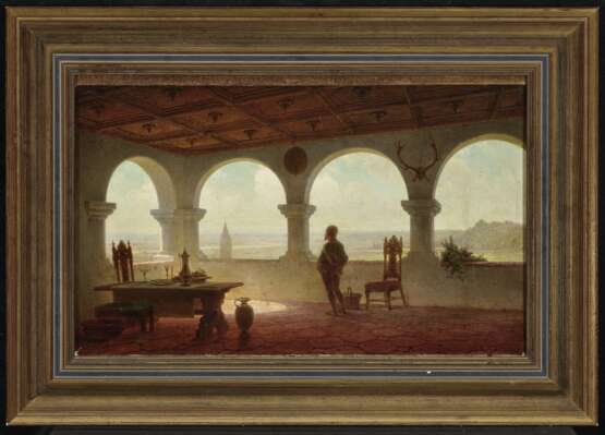Boshart, Guillaume 1815 Munich - 1878 Aisching/Chiemsee. Boshart, Wilhelm. Campagna-Landschaft mit Figurenstaffage - photo 2