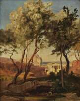 Italienische Landschaft mit Tempel