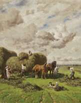 Bauern bei der Heuernte 