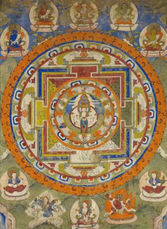 Thangka des elfköpfigen Avalokiteshvara in einem Mandala - photo 1