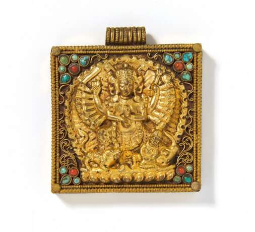Quadratischer Amulettanhänger mit Cundi - фото 1
