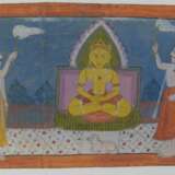 Sechzehn Jain Manuskriptseiten und Malereien mit Mahavira - photo 7