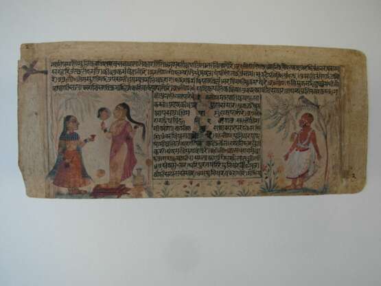Sechzehn Jain Manuskriptseiten und Malereien mit Mahavira - photo 17