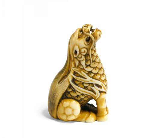 Netsuke eines heulenden Kirin - photo 1