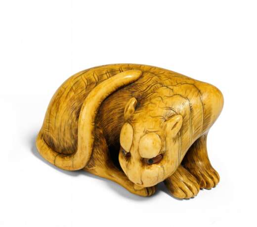 Netsuke: Hockender Tiger - Foto 1