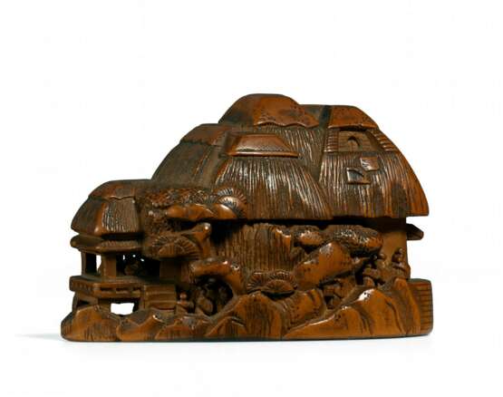 Netsuke: Teehaus in Landschaft - photo 1