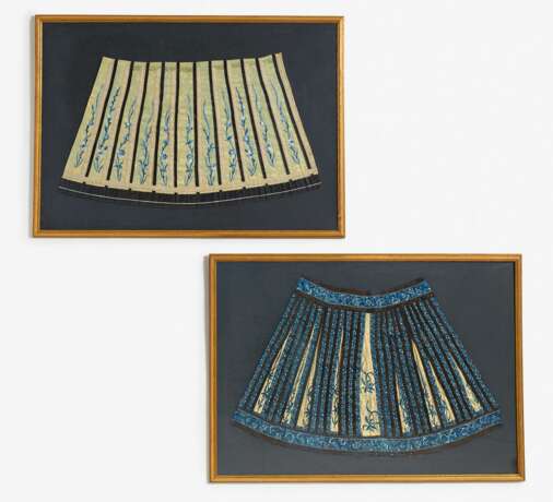 Zwei Fragmente von Damenröcken (ma mian qun) - Foto 1