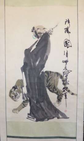 Luohan mit Tiger und Kalligrafie - photo 2