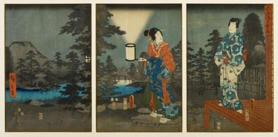 Utagawa, Hiroshige I. und Kunisada I.. Nächtlicher Garten (Yoru no niwa) - Foto 1